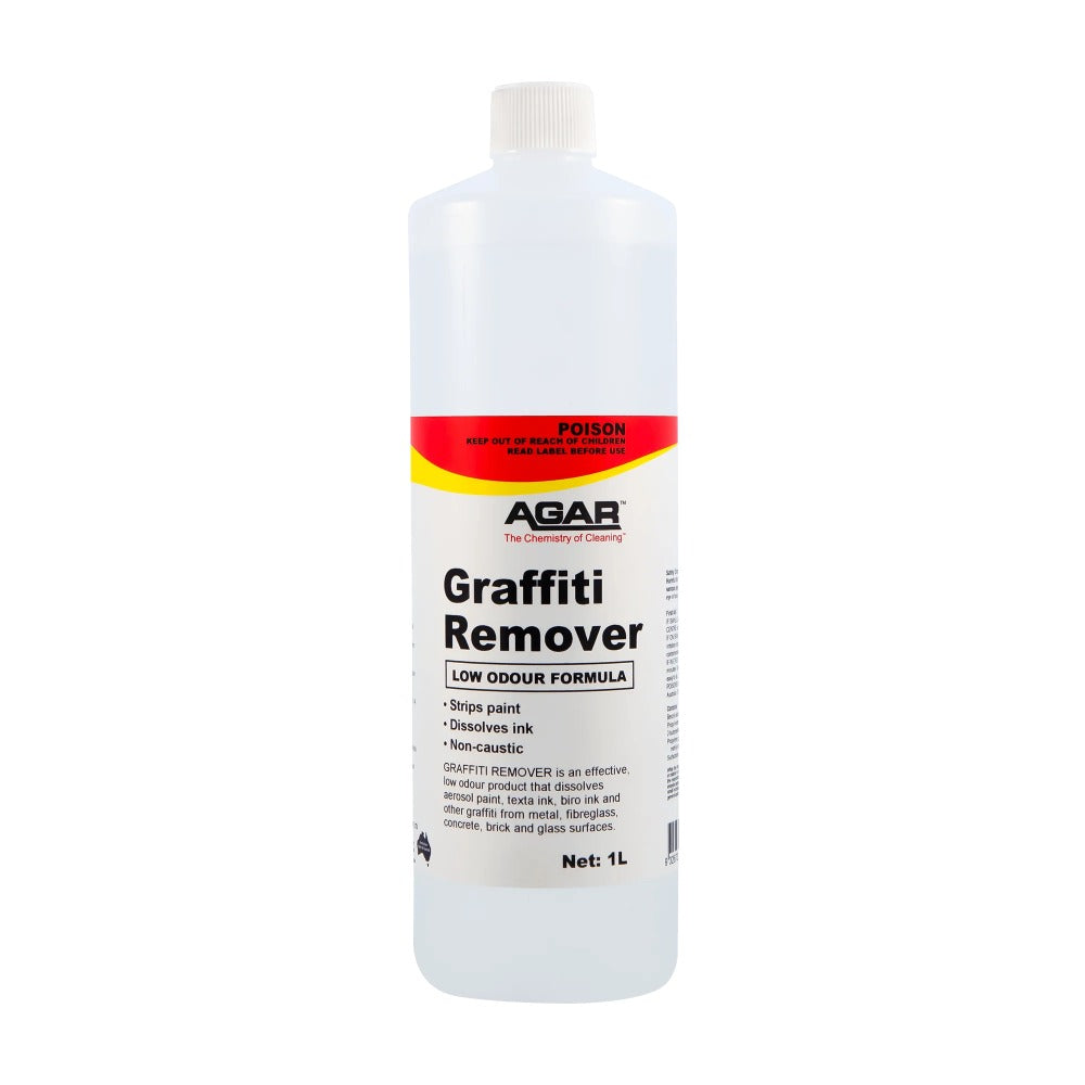 Bottle of Agar Graffiti Remover on a white background