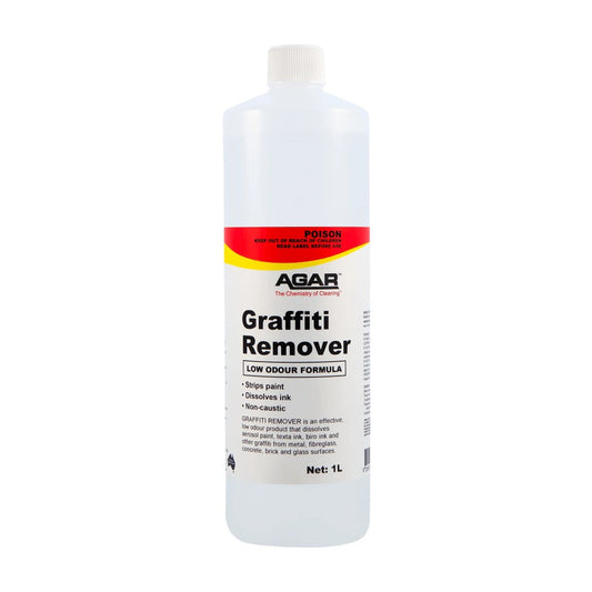 Bottle of Agar Graffiti Remover on a white background