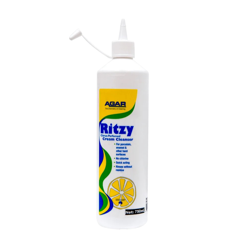 Ritzy cream cleanser bottle with Agar branding on a white background