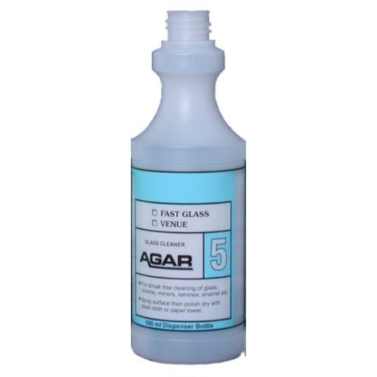 Bottle of Agar glass cleaner on a white background
