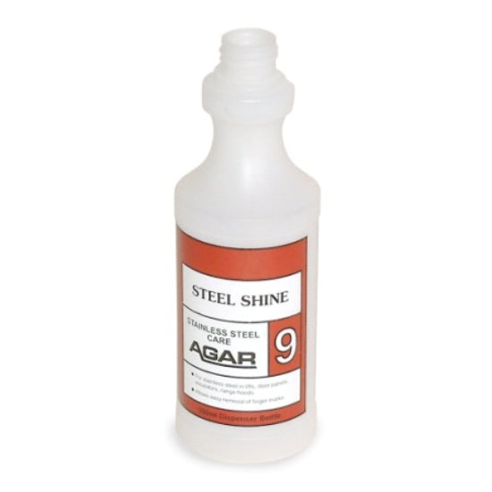 Bottle of Agar Steel Shine on a white background