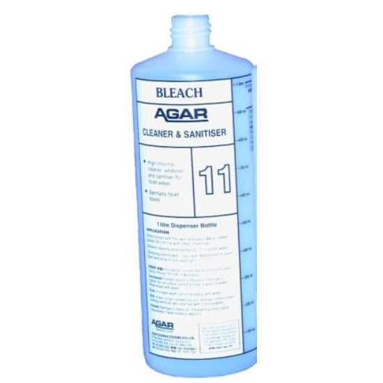 Bottle of Agar Bleach Cleaner & Sanitiser on a white background