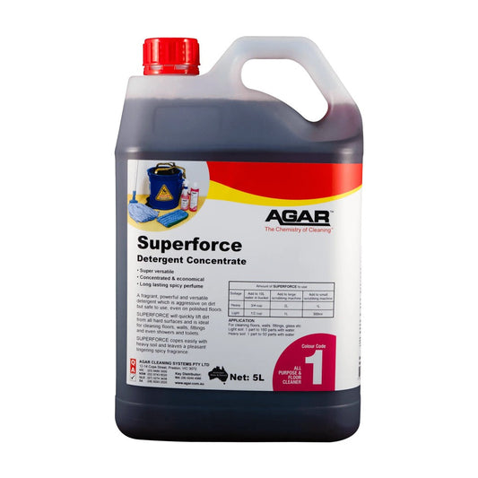 Agar Superforce Detergent Concentrate bottle on a white background