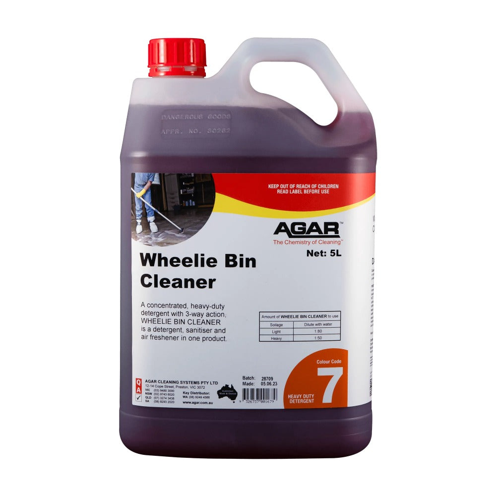 Agar Wheelie Bin Cleaner container on a white background