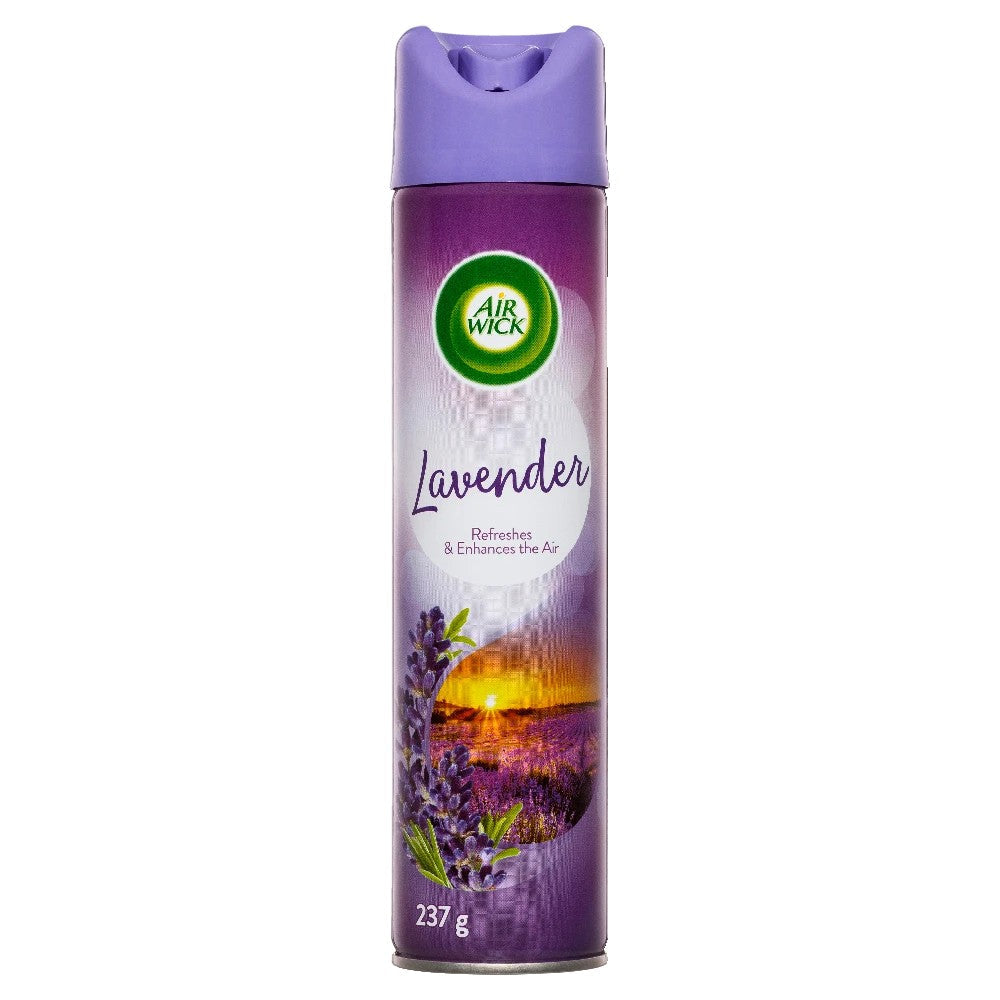 Air freshener canister with lavender design on a white background