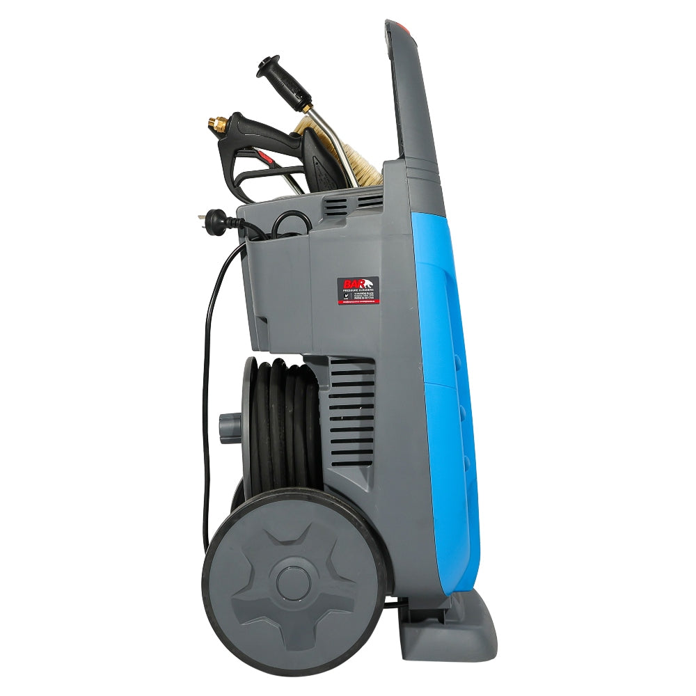 BAR KT1800 Pressure Washer with blue and gray design on a white background