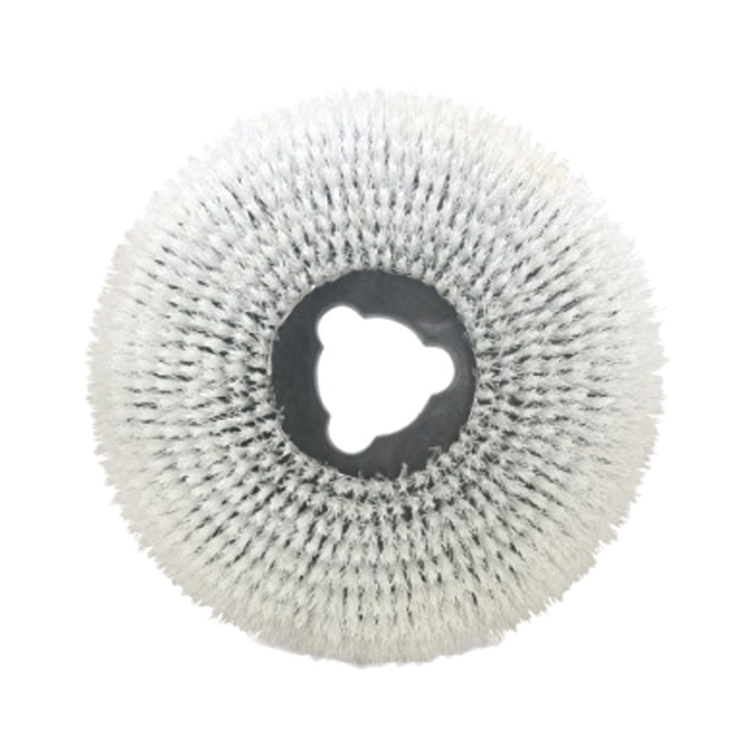Round brush with bristles on a white background