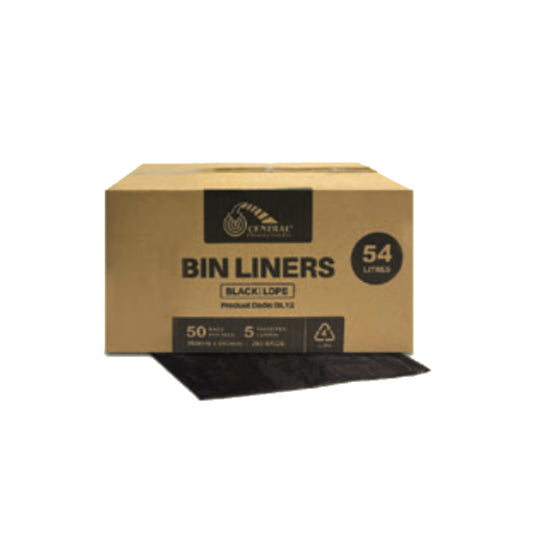 CCS 54L Bin liners Black - 250 Bags per Box