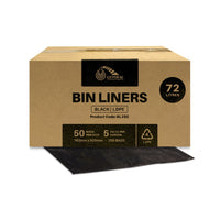 CCS 72L Bin Liners Black - 250 Bags per Box
