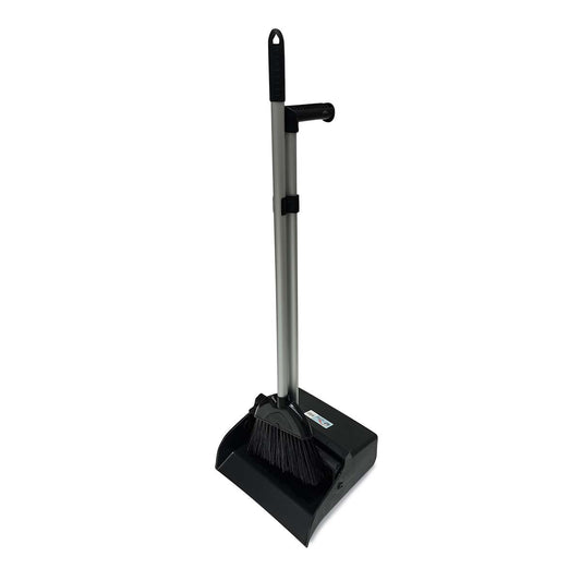 CCS Lobby Dust Pan with Broom Black