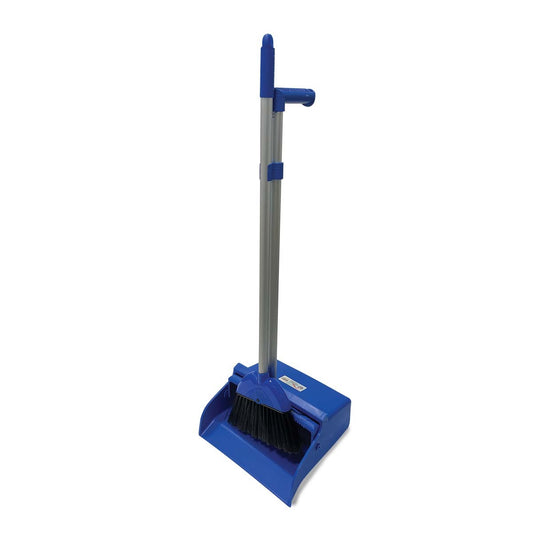 CCS Lobby Dust Pan with Broom Blue