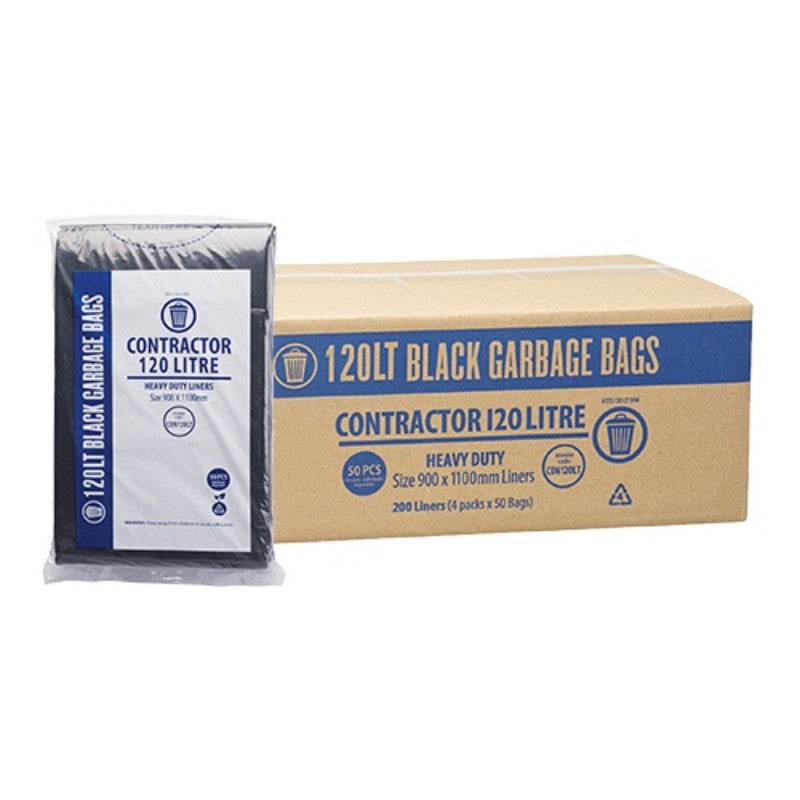 Austar Bin Liner 120L Black 200 Carton
