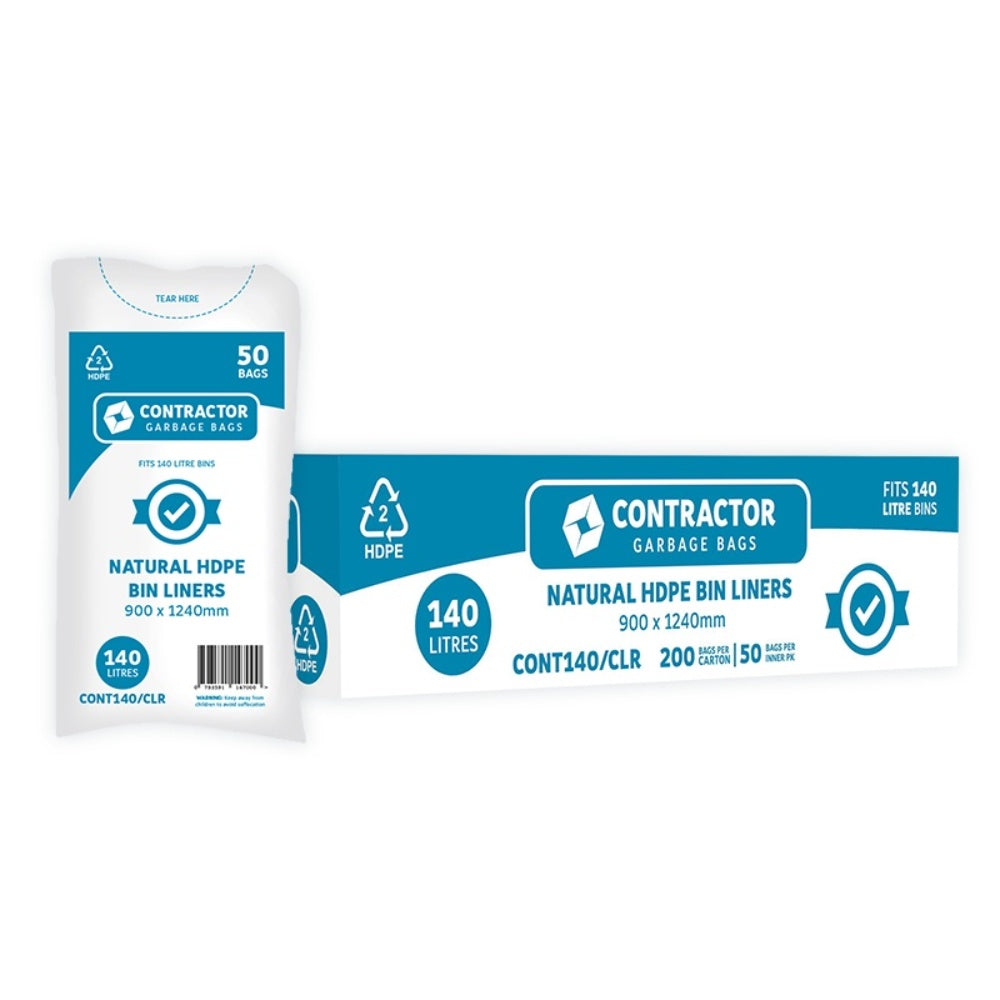 Austar Bin Liner 140L Natural 200 Carton