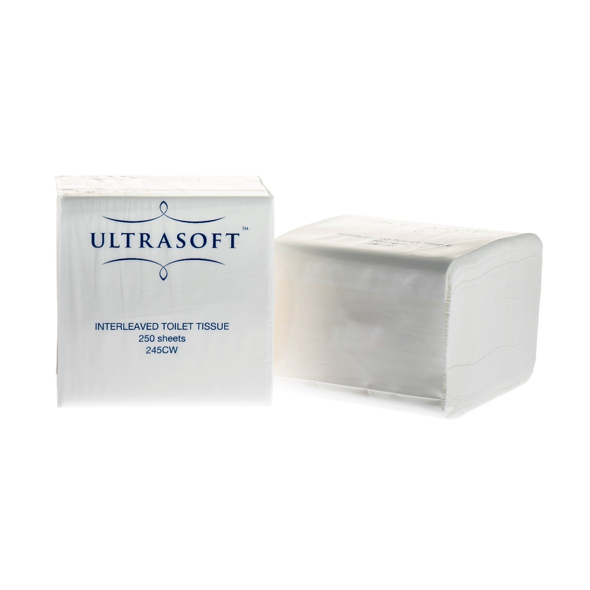 Ultrasoft toilet tissue box on a white background