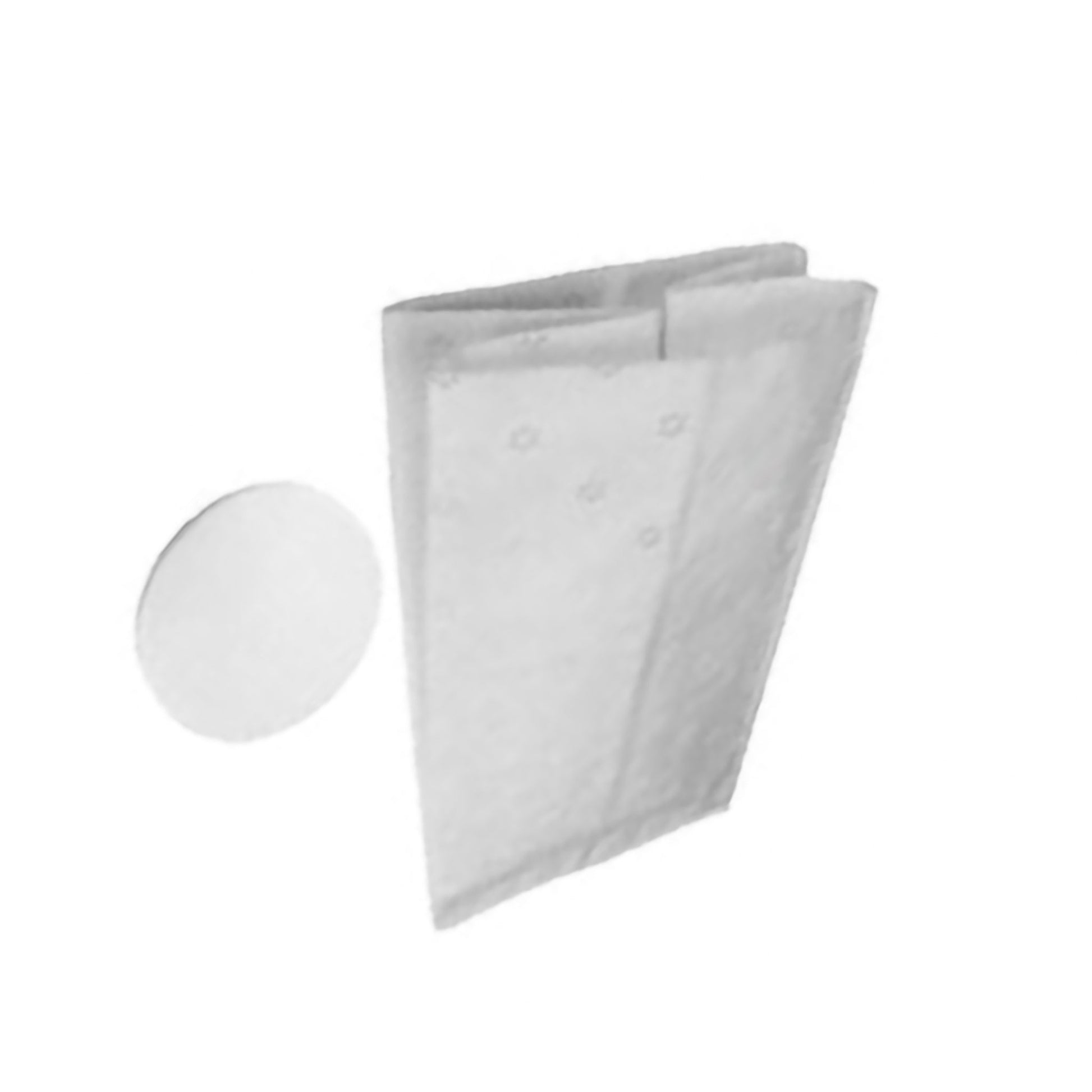 White Vacuum Cleaner Bags on a white background