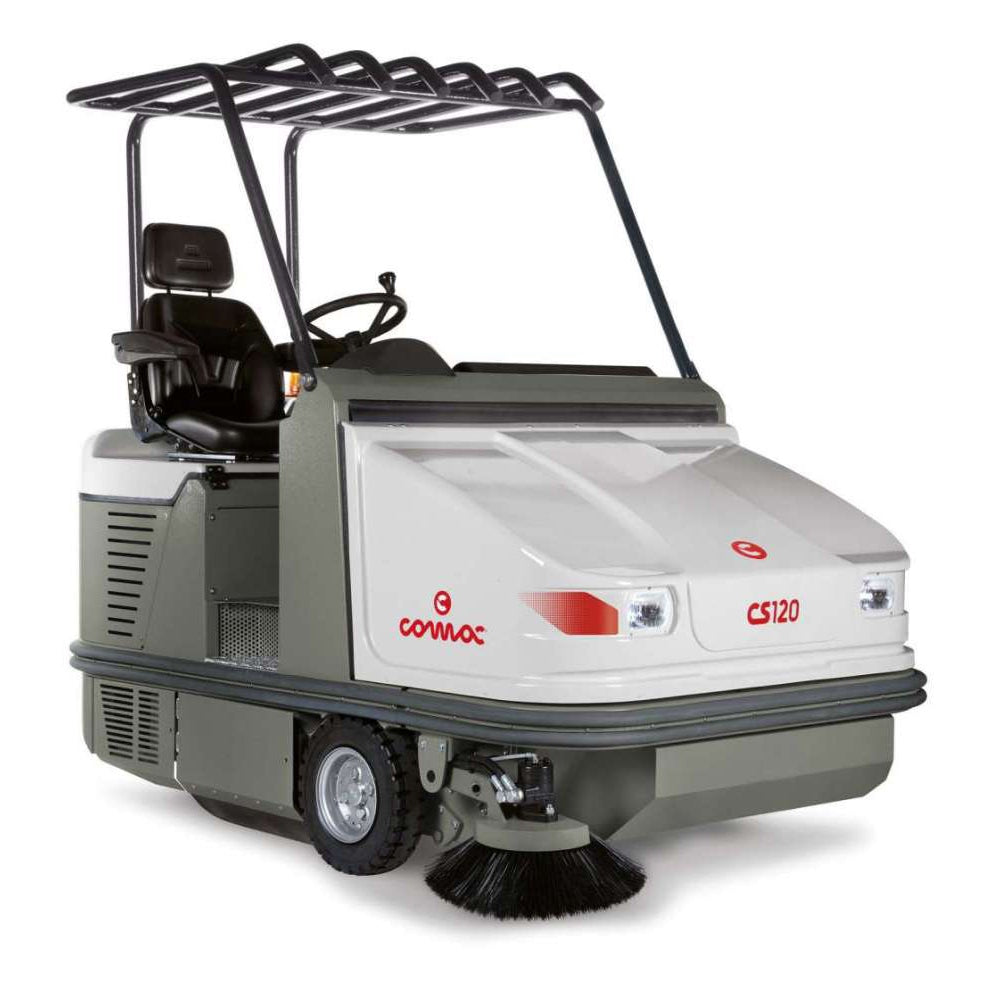 Groomac CS120B floor sweeping machine on a white background