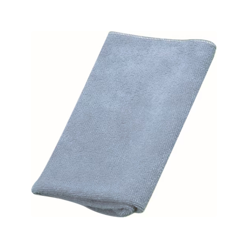 Folded light blue cloth on a white background
