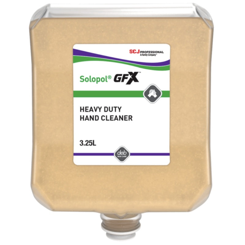 SC Johnson Solopol GFX Heavy Duty Hand Cleaner container with label on a white background