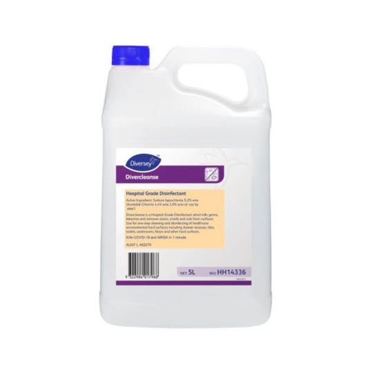 5-liter container of Diverclean hospital-grade disinfectant on a white background