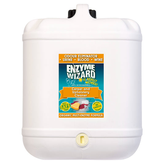 White container with Enzyme Wizard label on a white background
