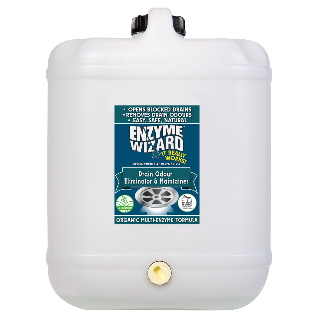 White container with Enzyme Wizard label on a white background