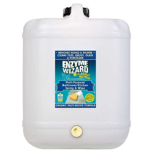 Enzyme Wizard multi-purpose cleaning solution container on a white background