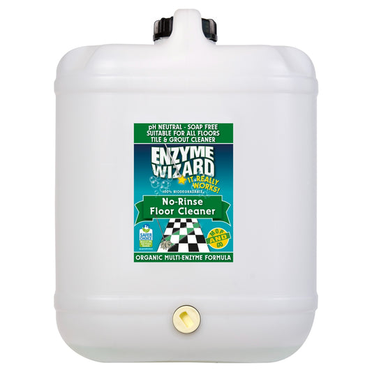 Enzyme Wizard no-rinse floor cleaner container on a white background