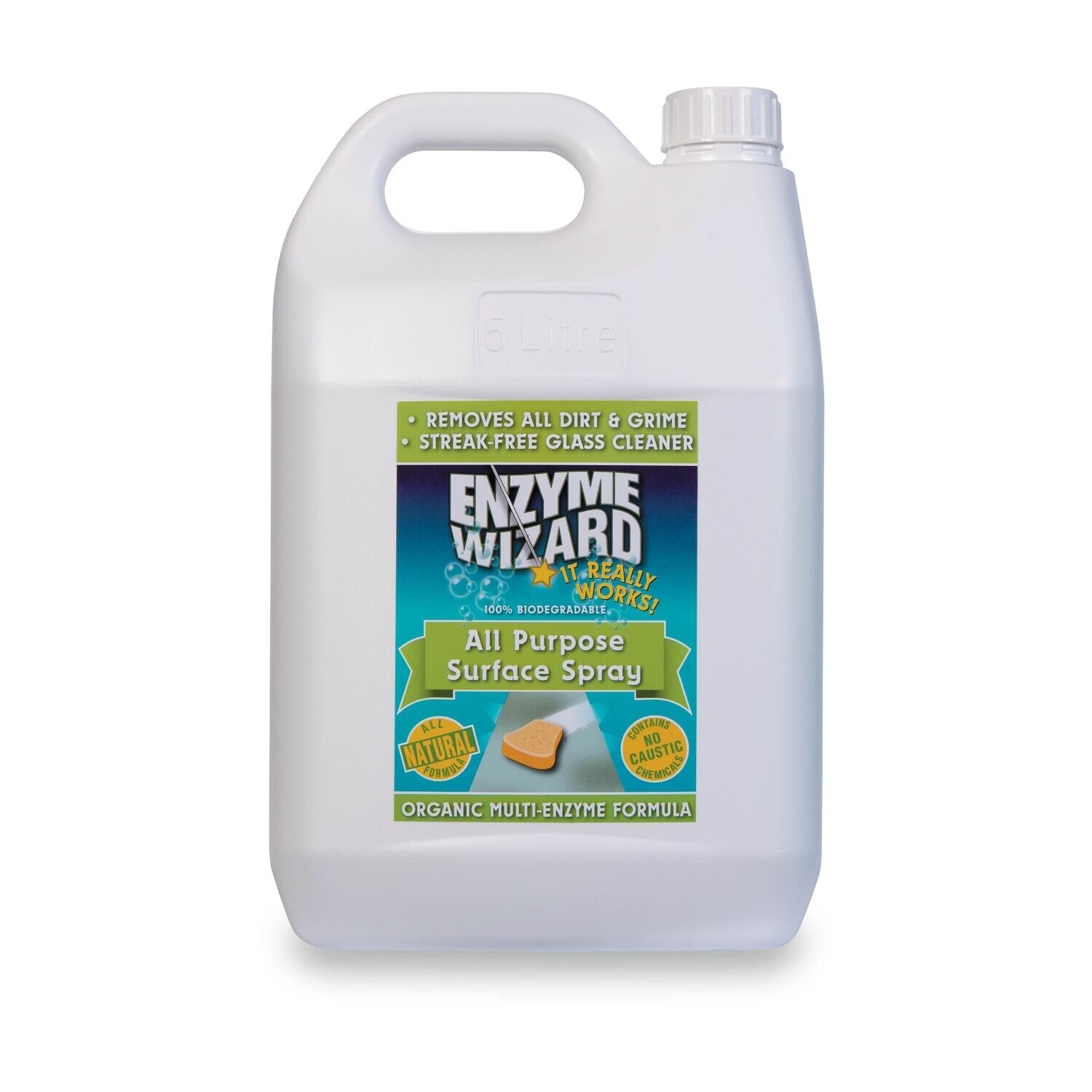 Enzyme Wizard all-purpose surface spray bottle on a white background