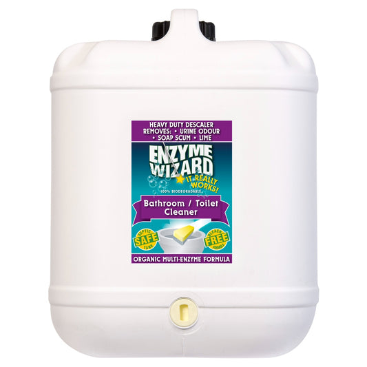 Enzyme Wizard bathroom/toilet cleaner container on a white background