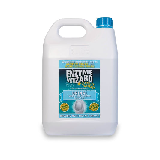 Enzyme Wizard urinal cleaner bottle on a white background