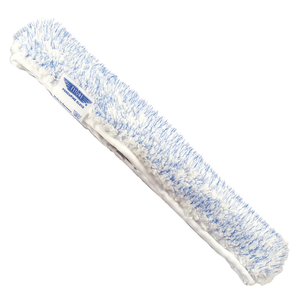 Microfiber Window Washer Sleeve with blue bristles on a white background