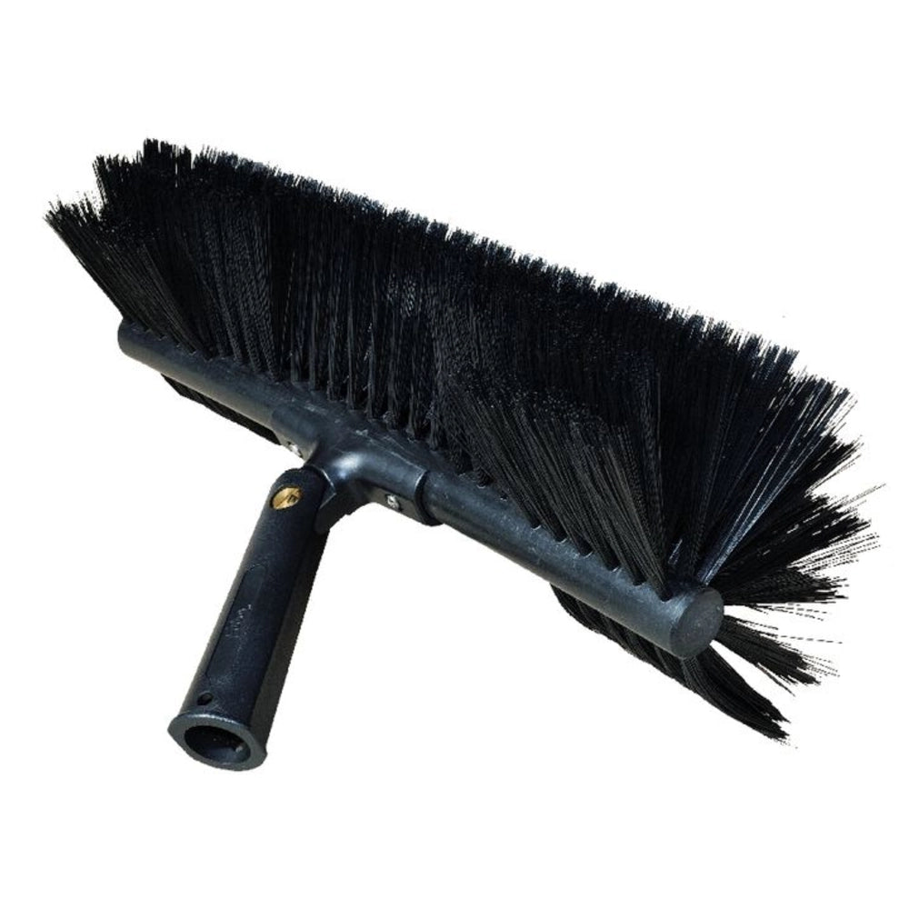 Black brush with a flexible shaft on a white background