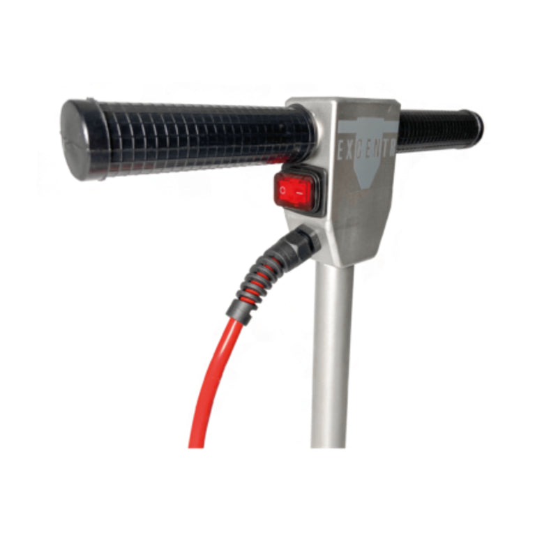 Excentr 30-20+ Floor Scrubber Polisher with black handles and red power switch on a white background