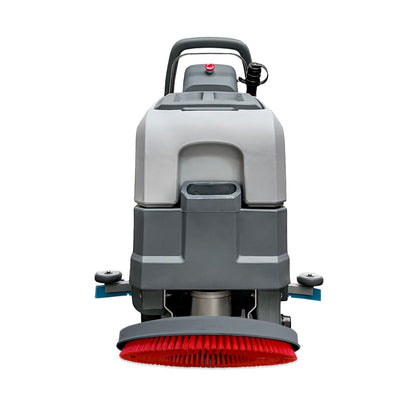 Excentr Daily 45-40 Disc Scrubber cleaning machine with red brush on a white background