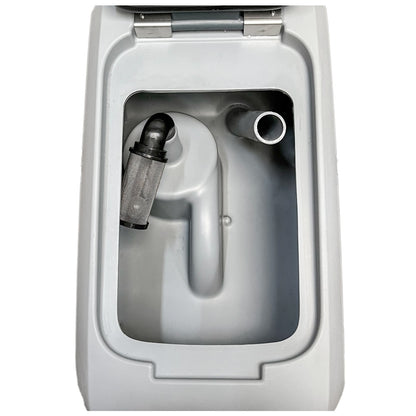 Gray Excentr Daily 45-40 Scrubber with open door showing internal components on a white background