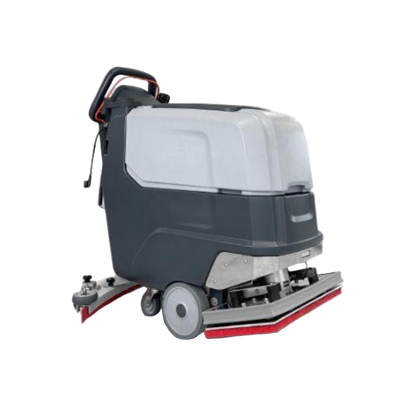 Gray Excentr Daily 55-60 Floor Scrubber Polisher machine on a white background