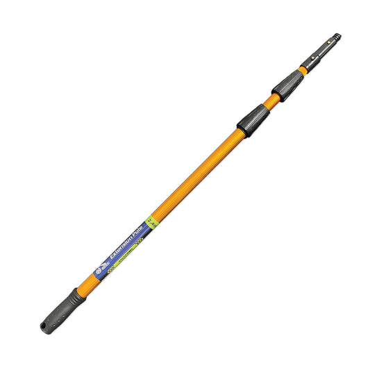 Orange Extension Pole and black moldings on a white background