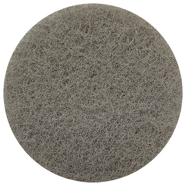 Round gray floor pad on a white background