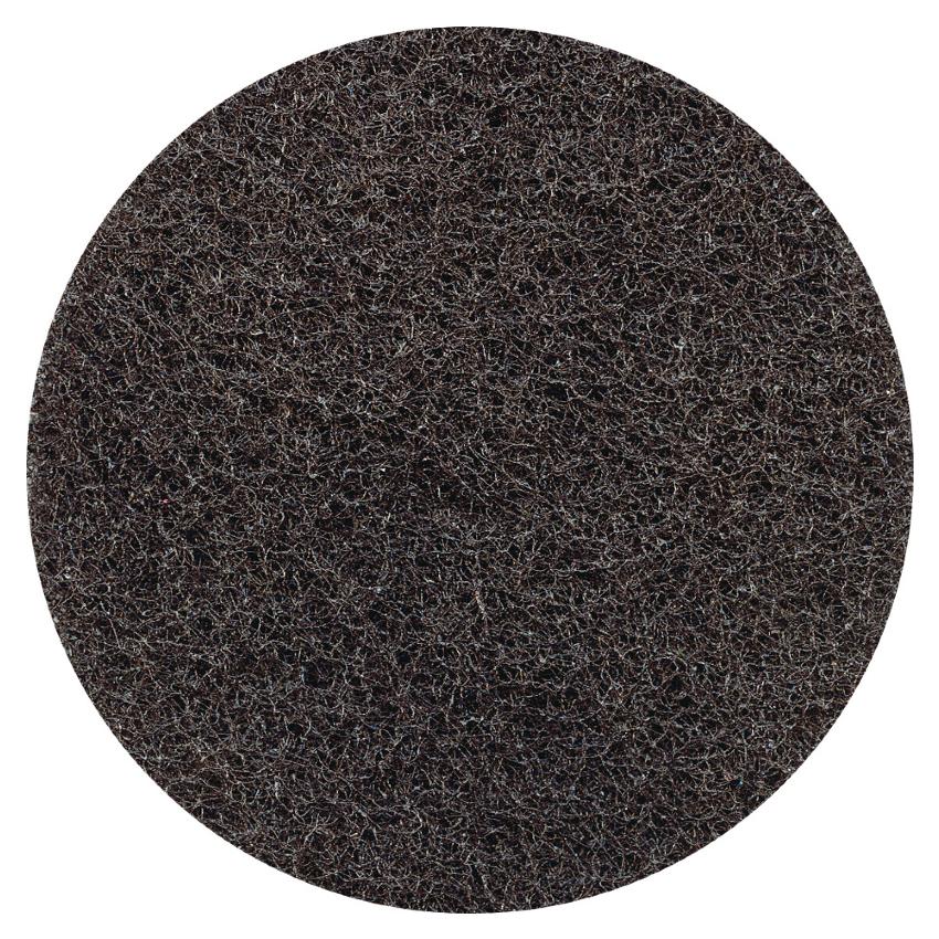 Round black floor pad on a white background