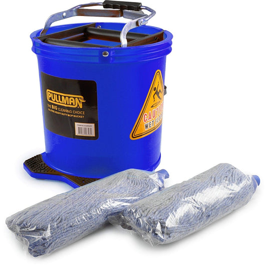 Pullman Blue Mop Bucket 16L with 2 Mops