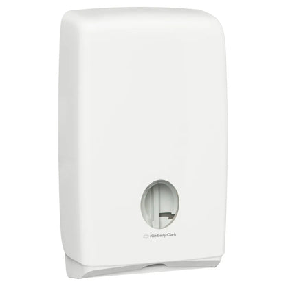 White paper towel dispenser on a white background