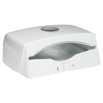 White paper towel dispenser on a white background