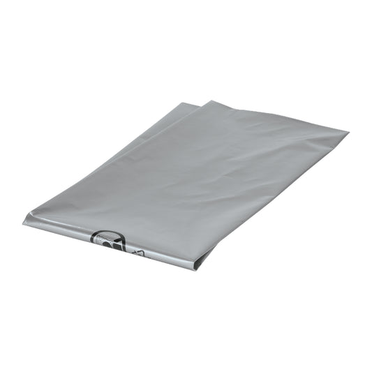 Gray plastic liner on a white background