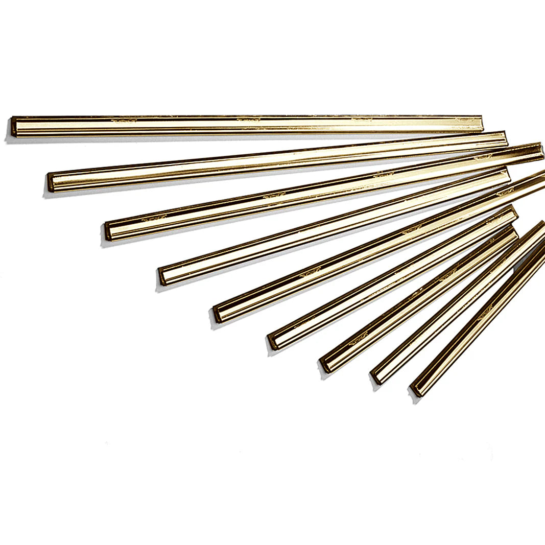 Set of steel channels on a white background