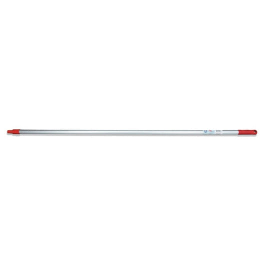 Long metal rod with red end on a white background