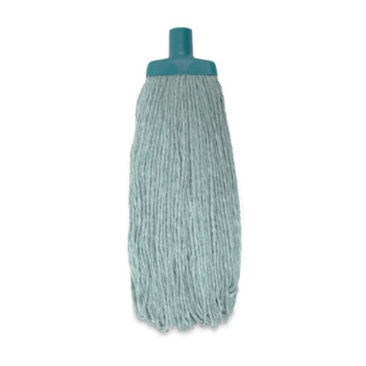 Green mop head on a white background