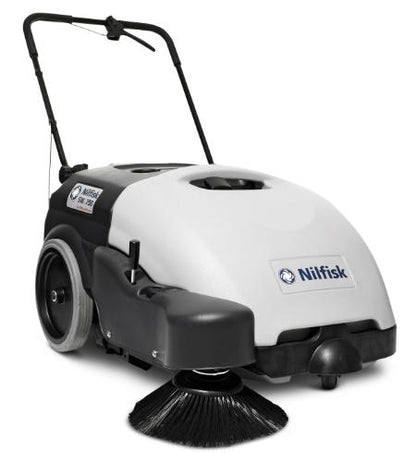 Nilfisk SW750 Walk-behind Sweeper on a white background