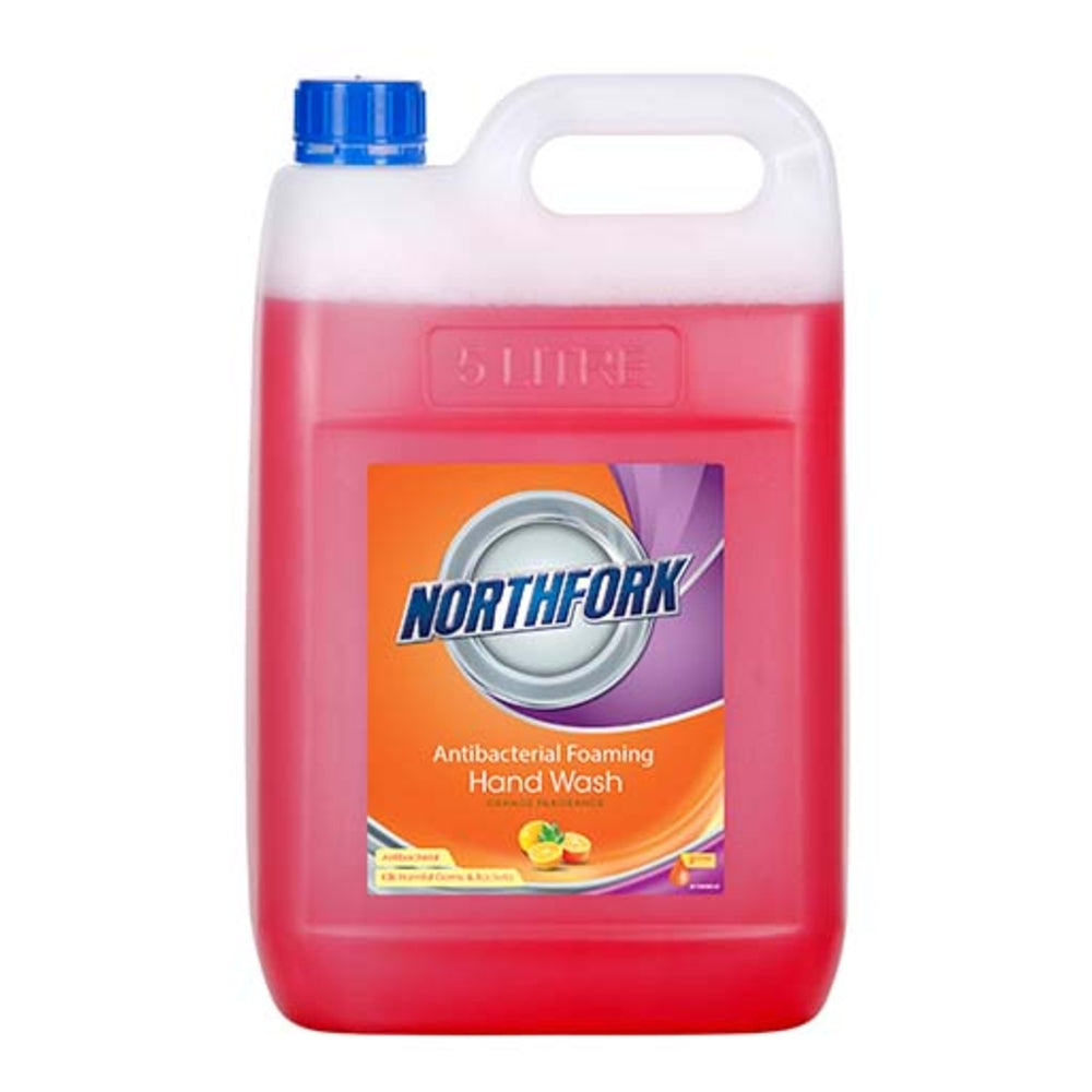 Bottle of Northfork Antibacterial Foaming Hand Wash on a white background