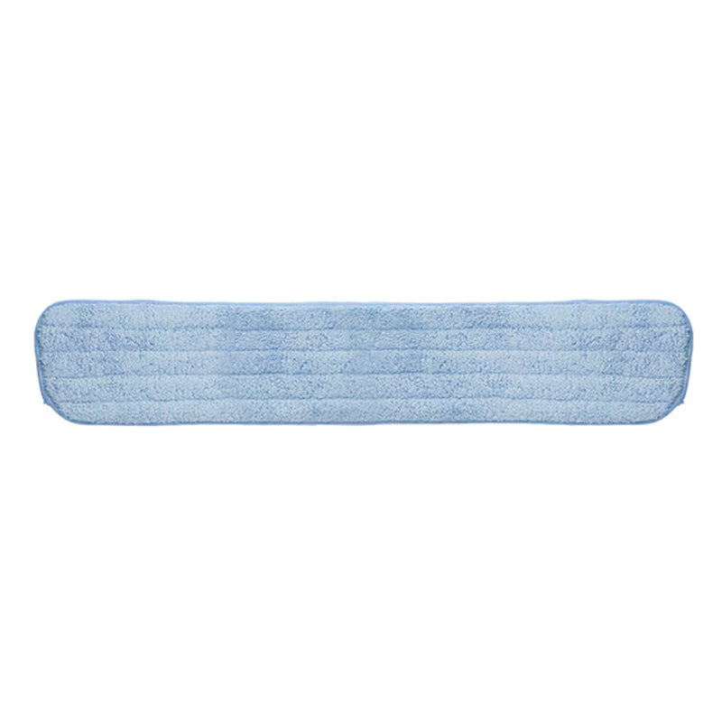 Blue microfiber dust mop pad on a white background