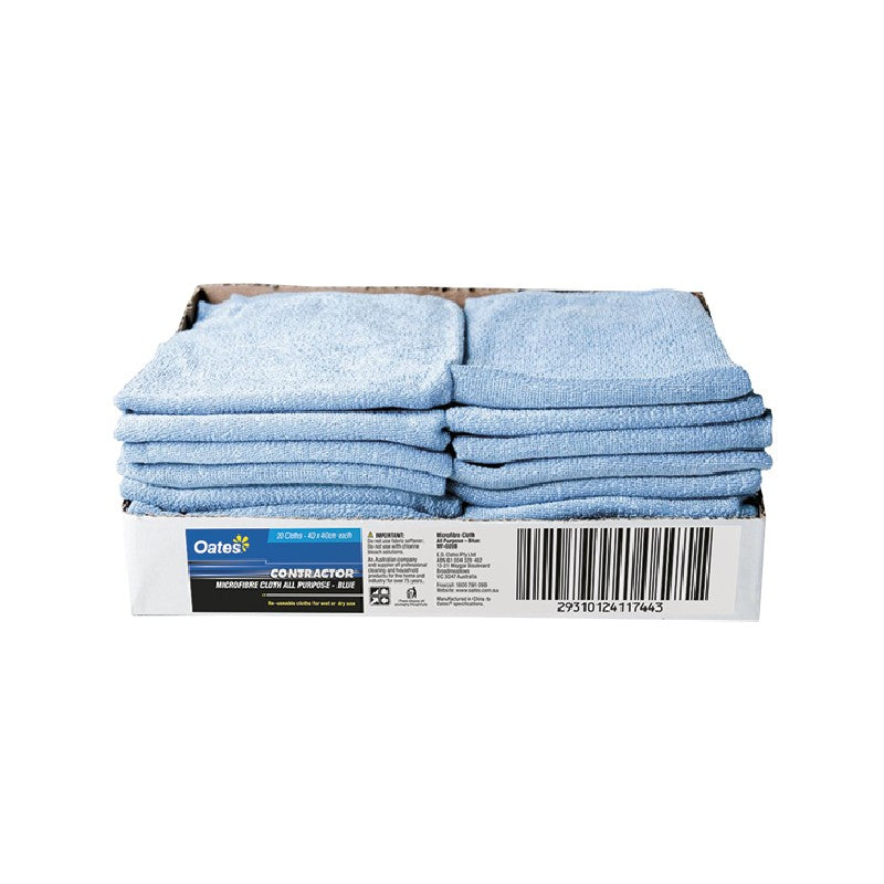 Oates Contractor Textile Microfibre Cloth Blue